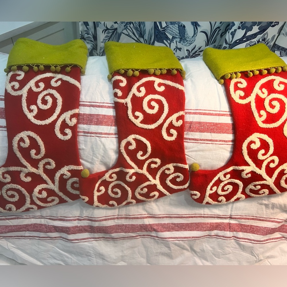 3 Willow House Christmas stockings.